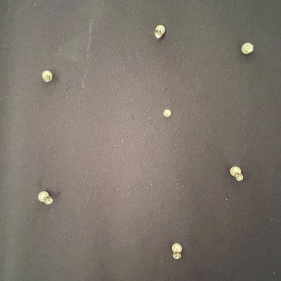 Anne Taylor navy pearl embellished tee - Picture 3 of 4